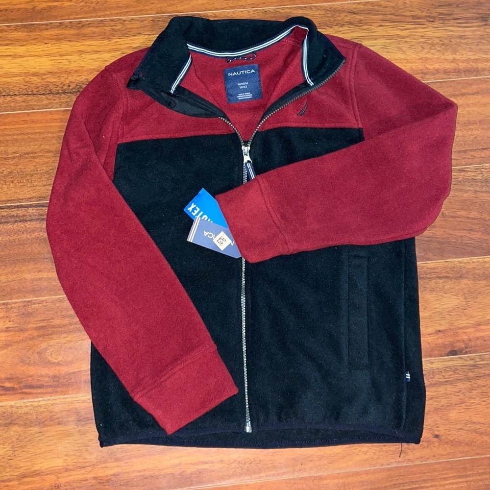 NWT Boys Nautical Fleece Full Zip Jacket SIZE 10/12